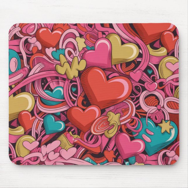 Alfombrilla De Ratón Valentine’s Day Mousepad | Romantic (Frente)