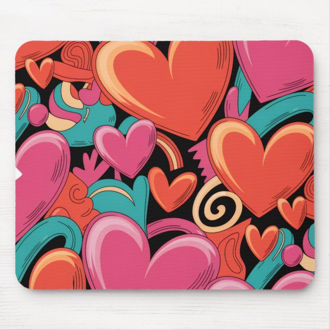 Alfombrilla De Ratón Valentine’s Day Mousepad | Romantic (Frente)