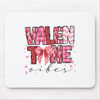 Alfombrilla De Ratón Valentine Vibes Valentines Day Pink Bow Girl Women