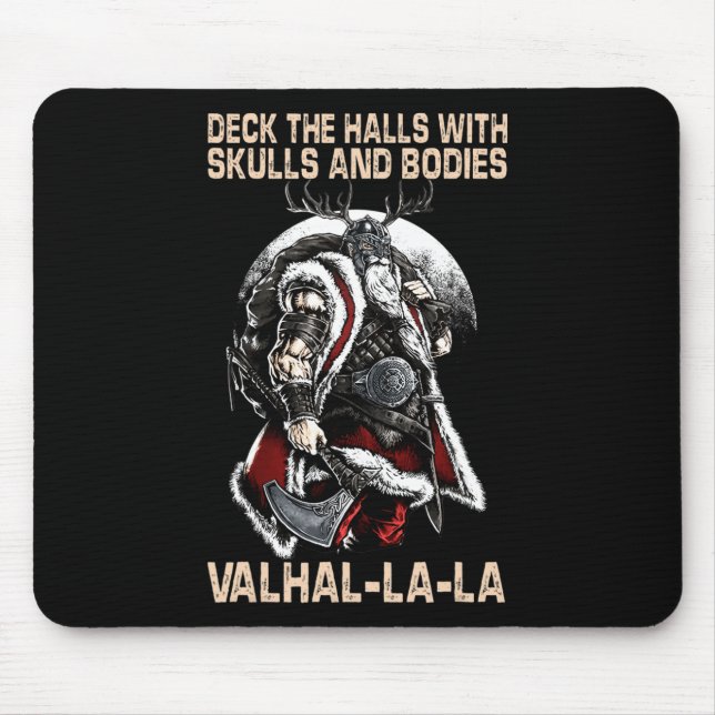 Alfombrilla De Ratón Valhalla-La Deck, con calaveras y cuerpos (Frente)