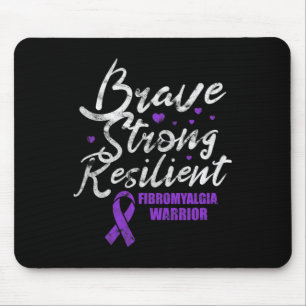 Alfombrilla De Ratón Valiente fuerte resiliencia Fibro Awareness Grunge