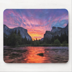 Alfombrilla De Ratón Valle vibrante del cielo el Yosemite