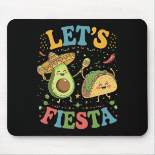 Alfombrilla De Ratón Vamos a Fiesta Aguacate y Tacos Cinco De Mayo
