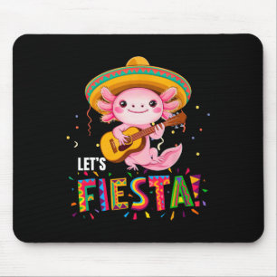 Alfombrilla De Ratón Vamos a Fiesta Cinco De Mayo Axolotl Con Sombrero