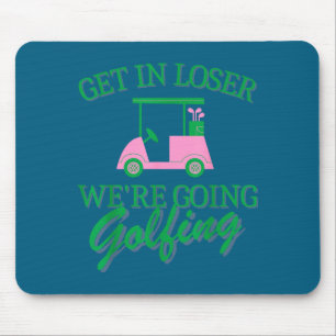 Alfombrilla De Ratón Vamos a jugar golf carrito de golf golfista linda 