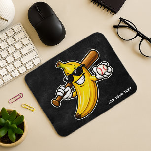 Alfombrilla De Ratón Vamos a Volvernos Locos Béisbol Retro Plátano Dive