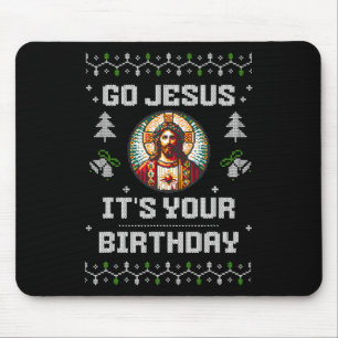Alfombrilla De Ratón Vamos Jesús, es tu cumpleaños, graciosos Navidades