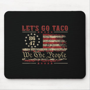 Alfombrilla De Ratón Vamos Taco Para Hombres Mujeres Bandera Americana