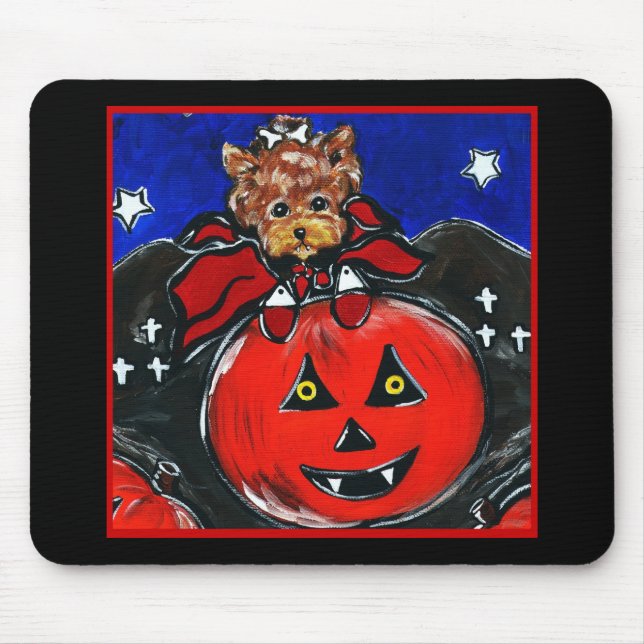Alfombrilla De Ratón Vampire Yorkie Mousepad (Frente)