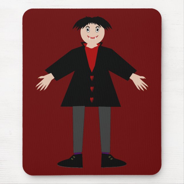 Alfombrilla De Ratón Vampiro de Cute Halloween (Frente)