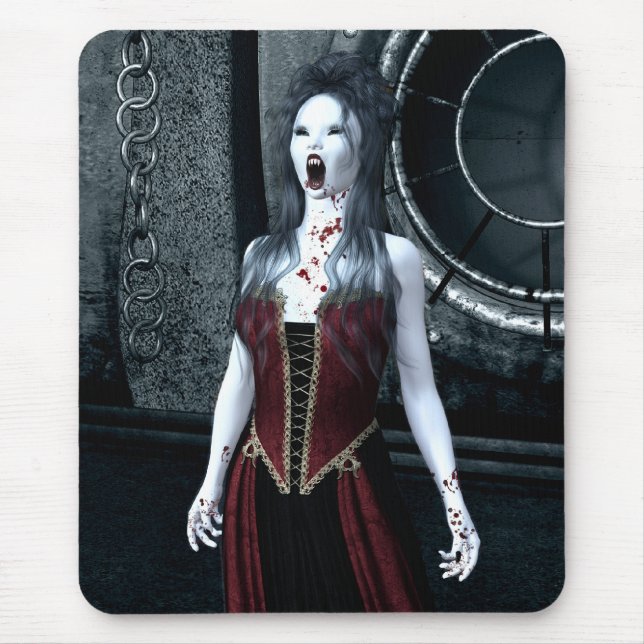Alfombrilla De Ratón Vampiro macabro Mousepad de la sed (Frente)