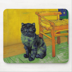 Alfombrilla De Ratón Van Gogh Black Cat
