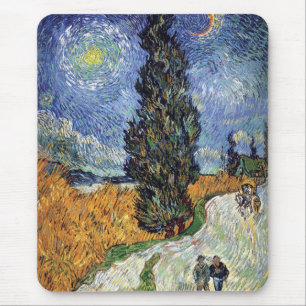 Alfombrilla De Ratón Van Gogh - Camino con Cipreses