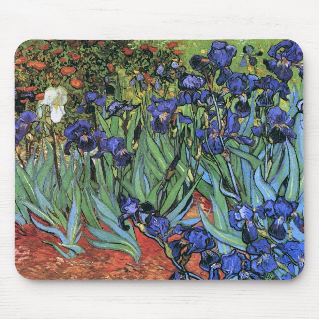 Alfombrilla De Ratón Van Gogh Irises (F608) Bella Artes de cosecha (Frente)