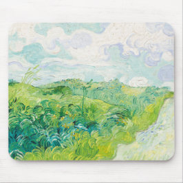 Alfombrilla De Ratón Van Gogh. Los Campos Verdes De Trigo Auvers. Impre