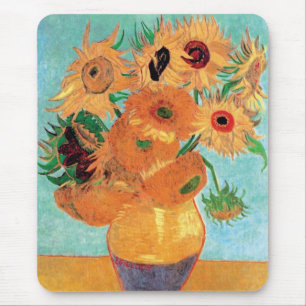 Alfombrilla De Ratón Van Gogh - Naturaleza muerta jarrón con doce giras