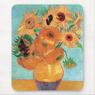 Alfombrilla De Ratón Van Gogh - Naturaleza muerta jarrón con doce giras