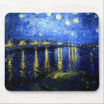 Alfombrilla De Ratón Van Gogh - Noche estrellada sobre el Ródano<br><div class="desc">La famosa obra de arte de Vincent van Gogh,  Noche estrellada sobre el Ródano</div>