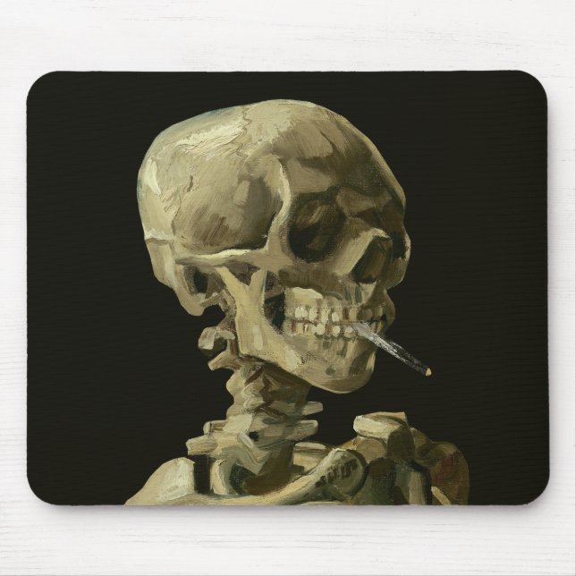 Alfombrilla De Ratón Van Gogh, Skeleton with a burning cigarette (Frente)