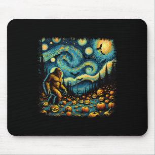 Alfombrilla De Ratón Van Gogh Starry Night Halloween Big Fompkin