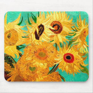 Alfombrilla De Ratón Van Gogh Sunflowers (F455) Bella Artes de época