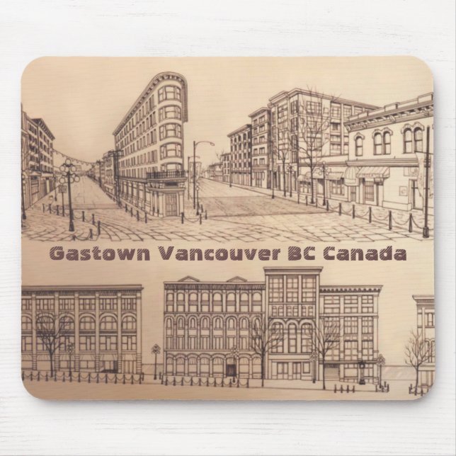 Alfombrilla De Ratón Vancouver Canadá Souvenir Mousepad Gastown Gifts (Frente)
