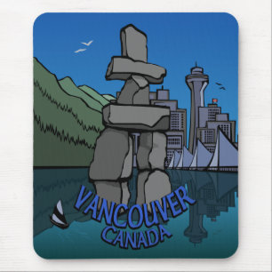 Alfombrilla De Ratón Vancouver Canada Souvenir Mousepad Inukshuk