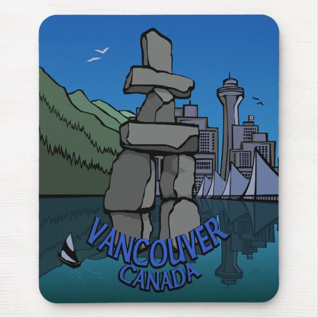 Alfombrilla De Ratón Vancouver Canada Souvenir Mousepad Inukshuk (Frente)