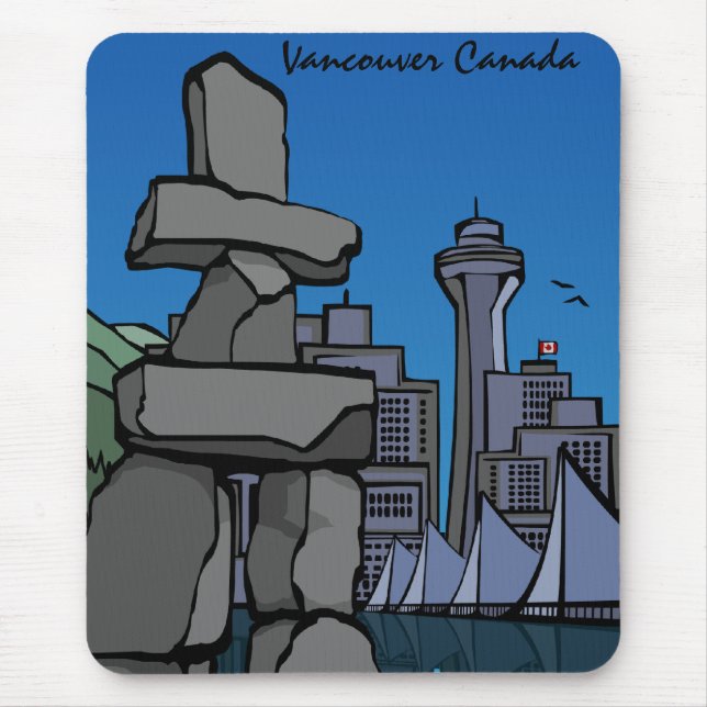 Alfombrilla De Ratón Vancouver Canada Souvenir Mousepad Inukshuk (Frente)