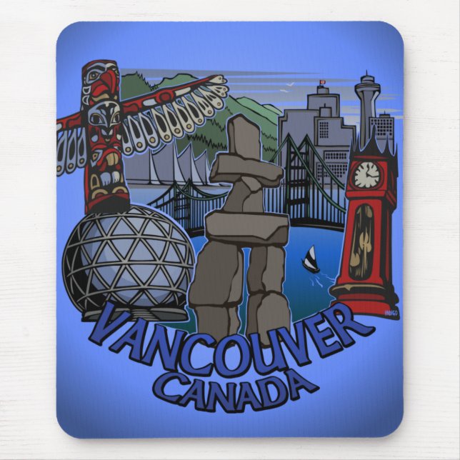 Alfombrilla De Ratón Vancouver Canada Souvenir Mousepad Landmark Gifts (Frente)