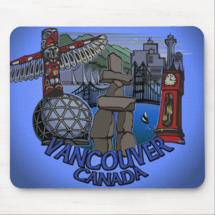 Alfombrilla De Ratón Vancouver Canada Souvenir Mousepad Landmark Gifts