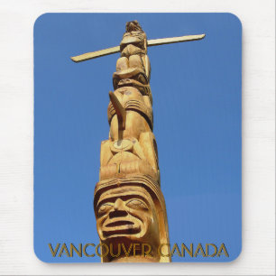 Alfombrilla De Ratón Vancouver Canada Souvenir Totem Pole Mousepad