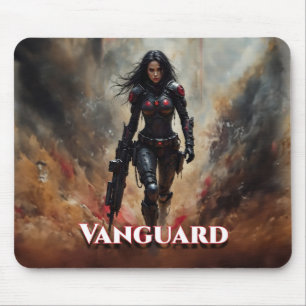 Alfombrilla De Ratón Vanguard – Guerrera futurista femenina