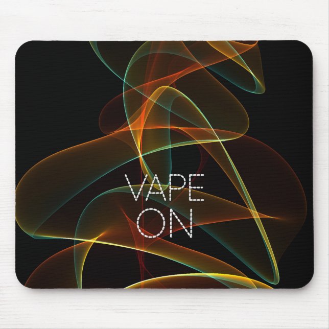 Alfombrilla De Ratón Vape en humo verde anaranjado (Frente)