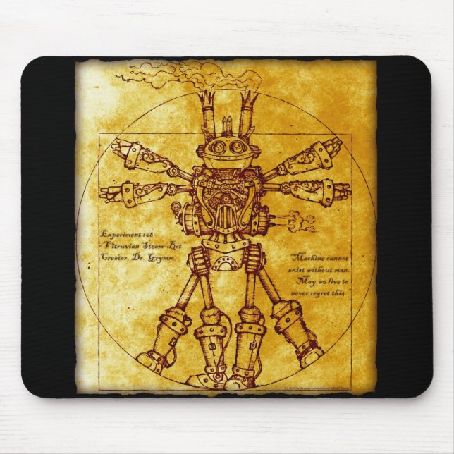 Alfombrilla De Ratón Vapor-Bot de Vitruvian (Frente)