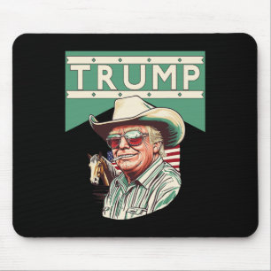 Alfombrilla De Ratón Vaquero Trump es mi presidente
