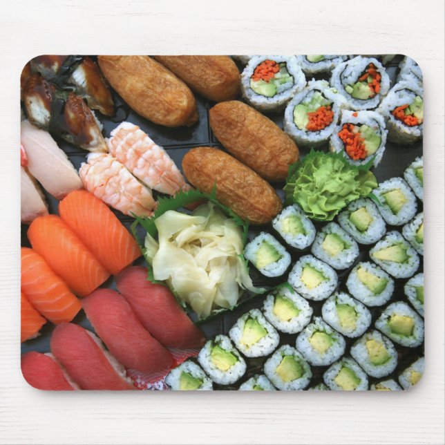Alfombrilla De Ratón Variedad de favoritos del sushi japonés (Frente)