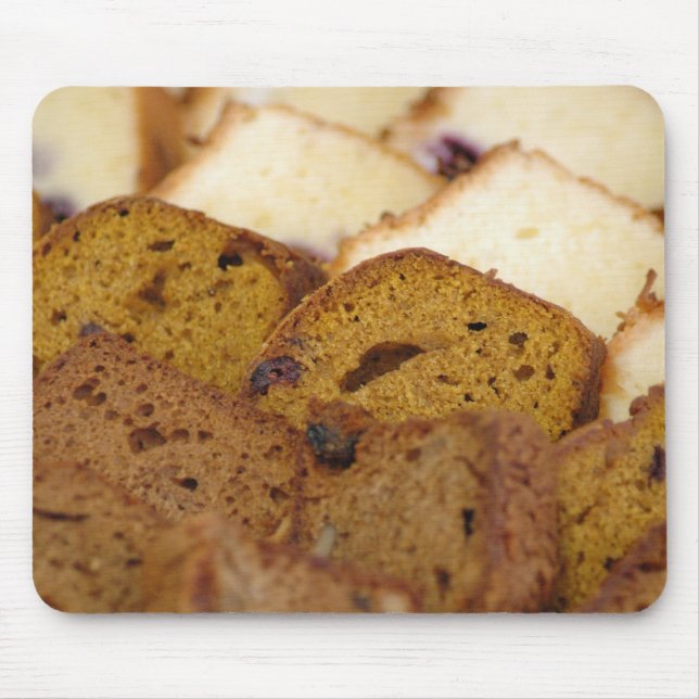 Alfombrilla De Ratón Variedad de panes y pasteles para el desayuno (Frente)