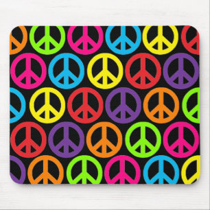 Alfombrilla De Ratón Varios signos de paz multicolor