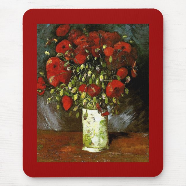 Alfombrilla De Ratón Vase con rojos de los pepinos Van Gogh Bella Artes (Frente)