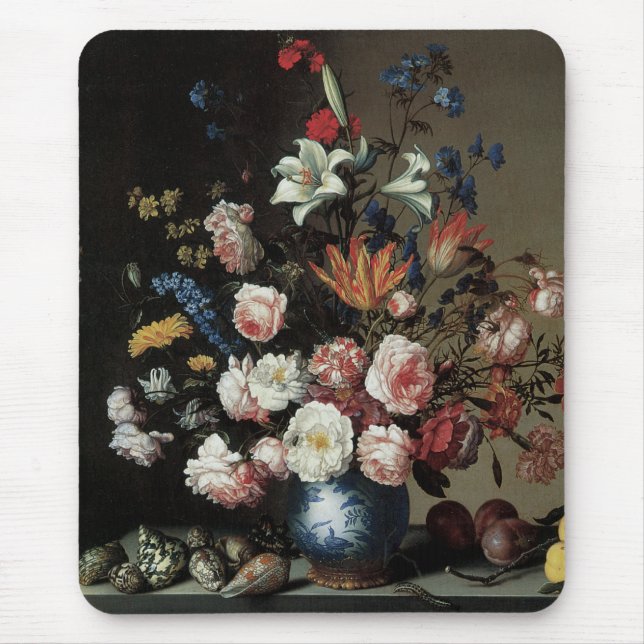 Alfombrilla De Ratón Vase de flores por una ventana, Balthasar van der  (Frente)