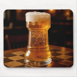 Alfombrilla De Ratón Vaso de cerveza en forma de pieza de ajedrez torre