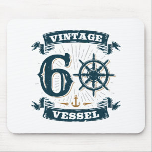 Alfombrilla De Ratón Vaso de Vintage 60th Birthday de 60 años
