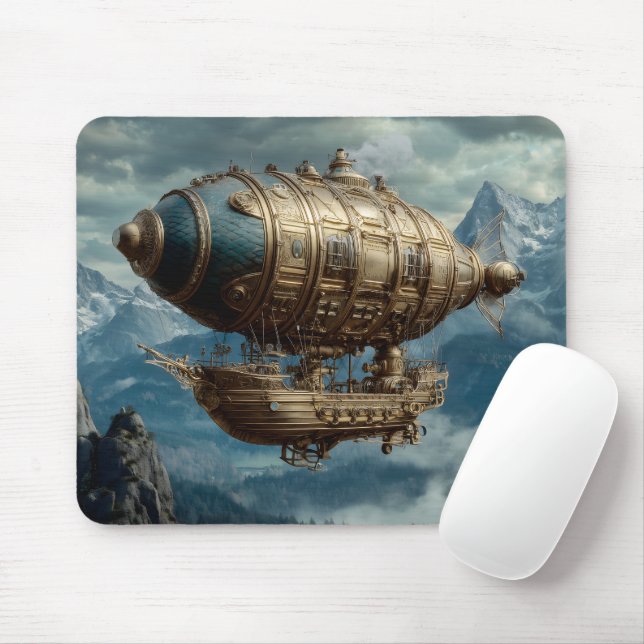 Alfombrilla De Ratón Vaso Steampunk (Con ratón)