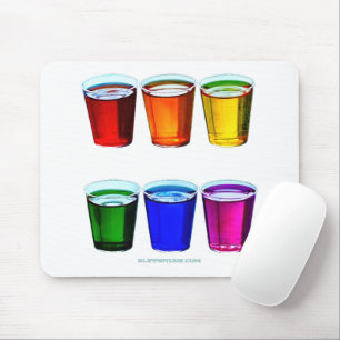 Alfombrilla De Ratón Vasos de chupito de SlipperyJoe's seis tazas dispu