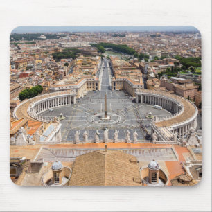 Alfombrilla De Ratón Vaticano, Italia: Vista aérea de la Plaza San Pedr