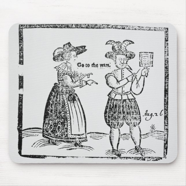 Alfombrilla De Ratón Vaya a las guerras, ilustracion de un showi del (Frente)