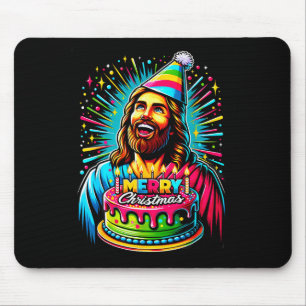Alfombrilla De Ratón Ve Jesús Es Tu Cumpleaños Divertido Jesús Navidad 