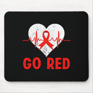 Alfombrilla De Ratón Ve Rojo En Febrero Conciencia Del Cáncer De Sangre