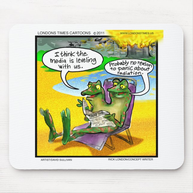 Alfombrilla De Ratón Vecinos nucleares (Ranas gemelas) Graciosos Regalo (Frente)